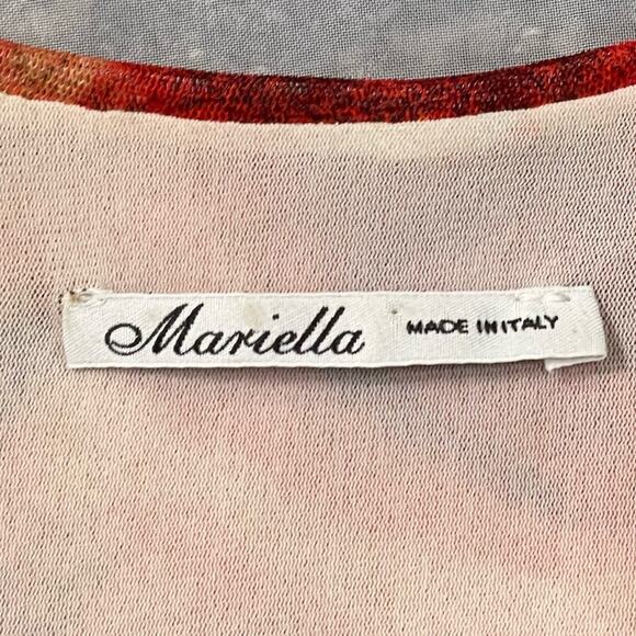 Made in Italy - Vintage 00s euro mesh abstract floral graphic tee (M) - Picture 9 of 9